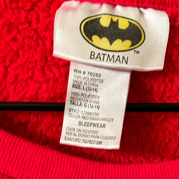WARNER BROS Harley Quinn Cute Christmas Pajama top. Size Jrs L - Picture 4 of 5